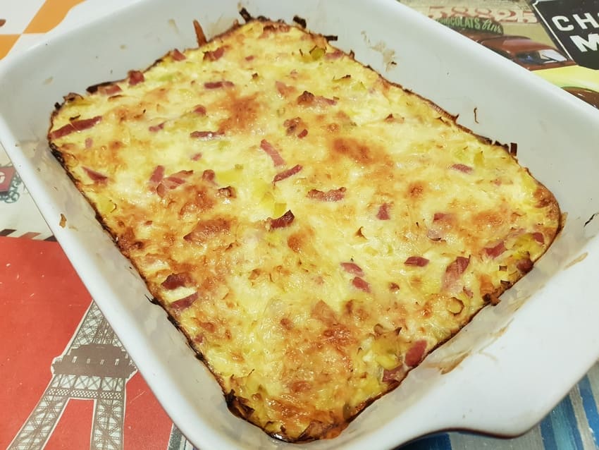 Clafoutis poireaux lardons